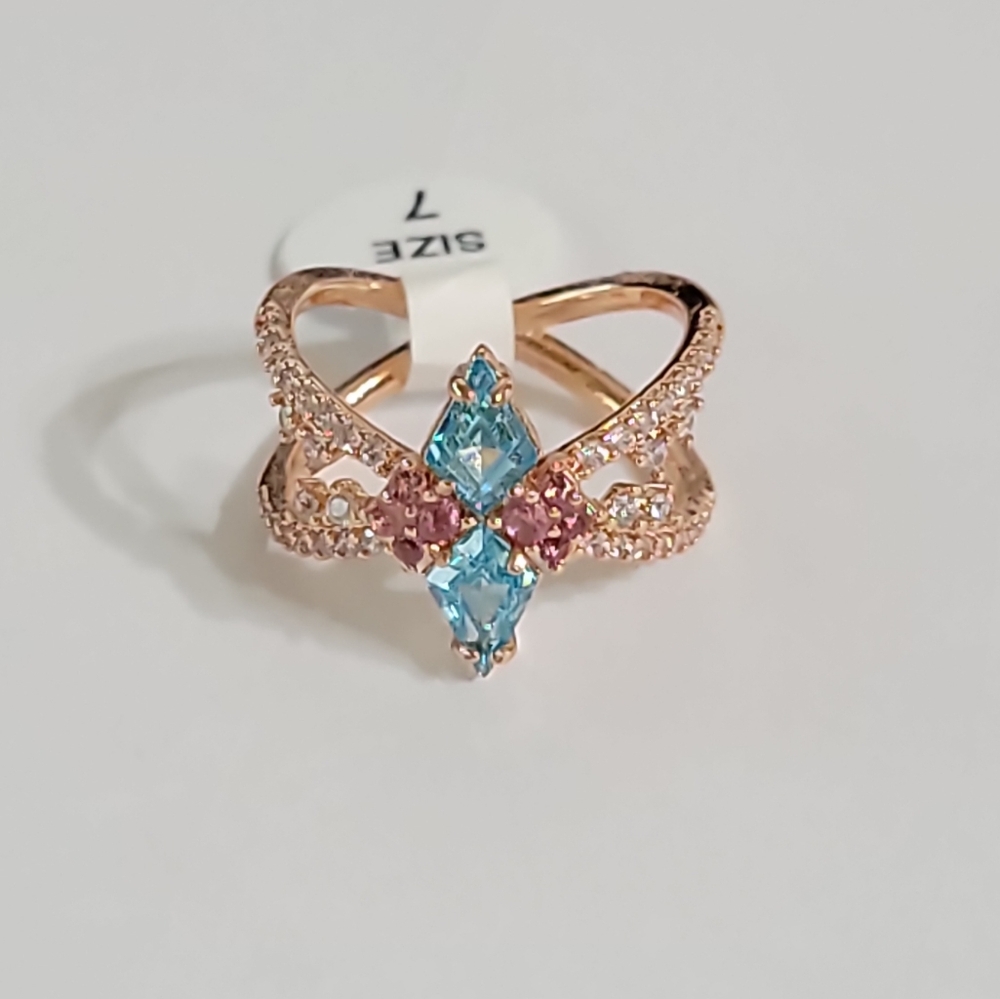 B.P. rose gold plated ring, size 7